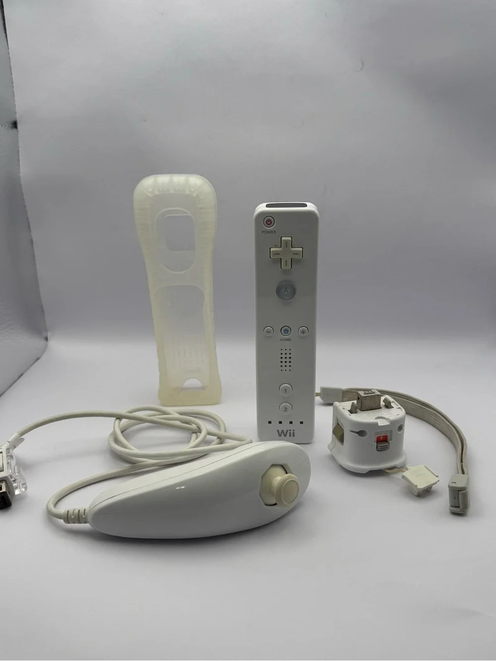 Nintendo Wii Remote Controller with Nunchuk, Motion Adapter and Silicone Jacket